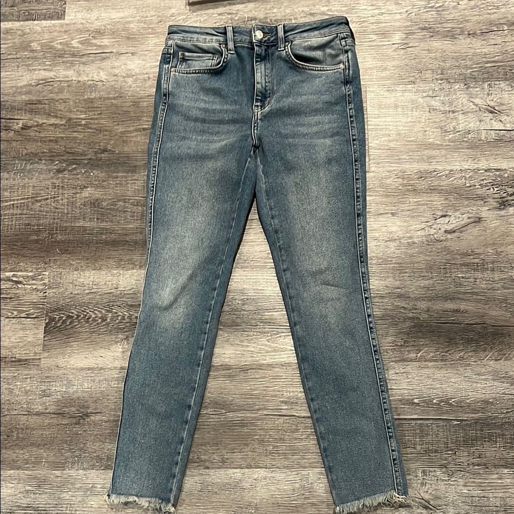 Free People high waist stretch Women's Blue Denim Jeans - 28 - Picture 3 of 7